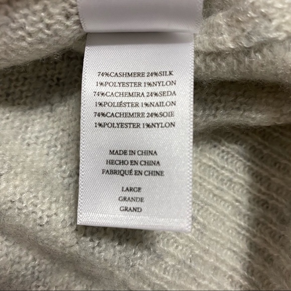 Rails Gray Stripe Cashmere & Silk Blend Sweater - Picture 6 of 6